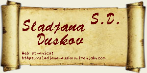 Slađana Duškov vizit kartica